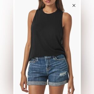 Splendid Linen Blend Crewneck Tank Top